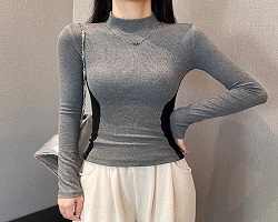 美式撞色顯瘦T